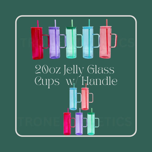 20oz Jelly Glass Cup W/ Handle