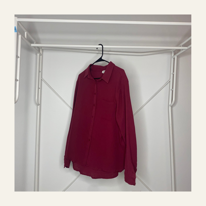 Dana Button Up Burgundy