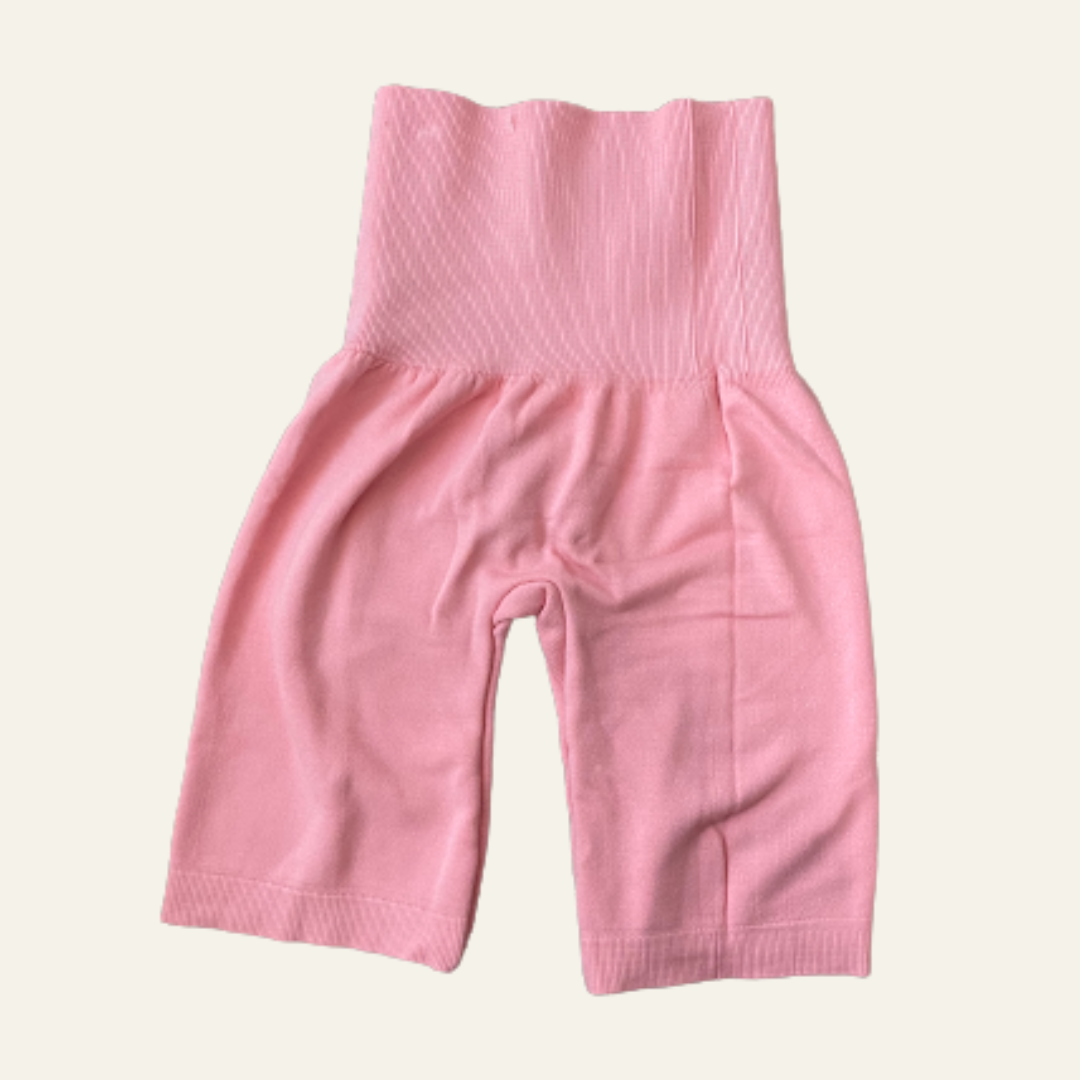 High Waisted Compression Biker Shorts Pink