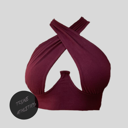 Maddi Bustier Crop Top | Burgundy